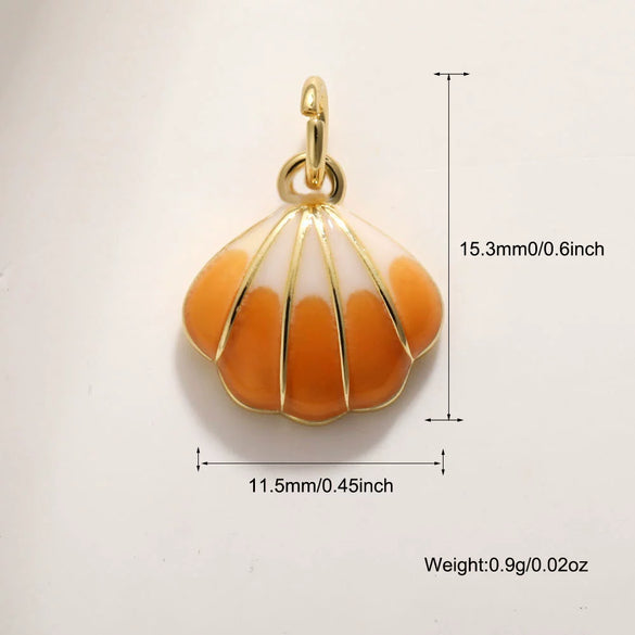 Shell Starfish Conch Animal Style Copper Jewelry Accessories Electroplated Bracelet Necklace Keychain Pendant