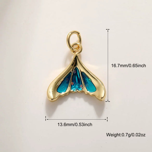 Shell Starfish Conch Animal Style Copper Jewelry Accessories Electroplated Bracelet Necklace Keychain Pendant