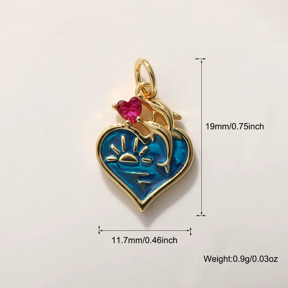 Shell Starfish Conch Animal Style Copper Jewelry Accessories Electroplated Bracelet Necklace Keychain Pendant