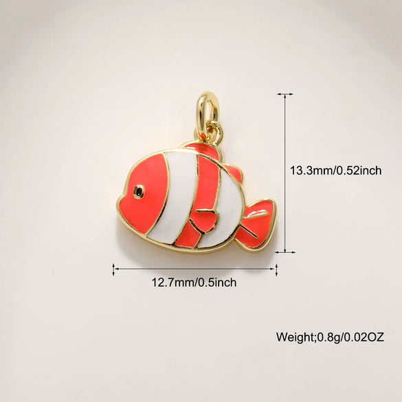 Shell Starfish Conch Animal Style Copper Jewelry Accessories Electroplated Bracelet Necklace Keychain Pendant