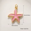 Shell Starfish Conch Animal Style Copper Jewelry Accessories Electroplated Bracelet Necklace Keychain Pendant