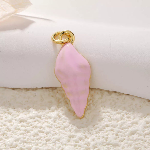 Shell Starfish Conch Animal Style Copper Jewelry Accessories Electroplated Bracelet Necklace Keychain Pendant