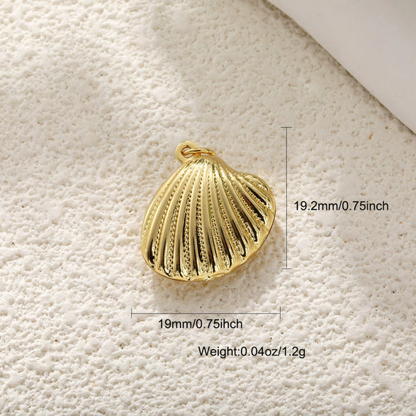 Shell Starfish Conch Animal Style Copper Jewelry Accessories Electroplated Bracelet Necklace Keychain Pendant