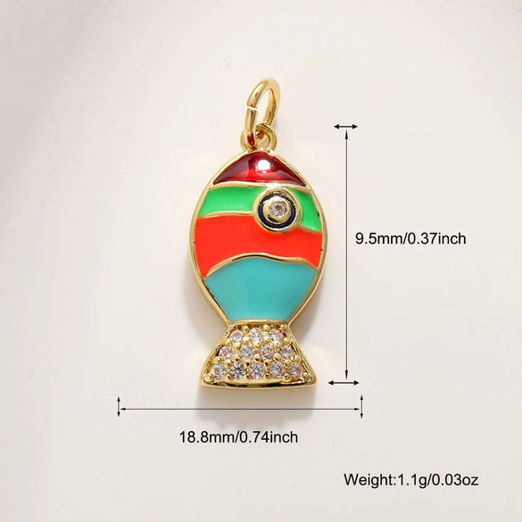 Shell Starfish Conch Animal Style Copper Jewelry Accessories Electroplated Bracelet Necklace Keychain Pendant