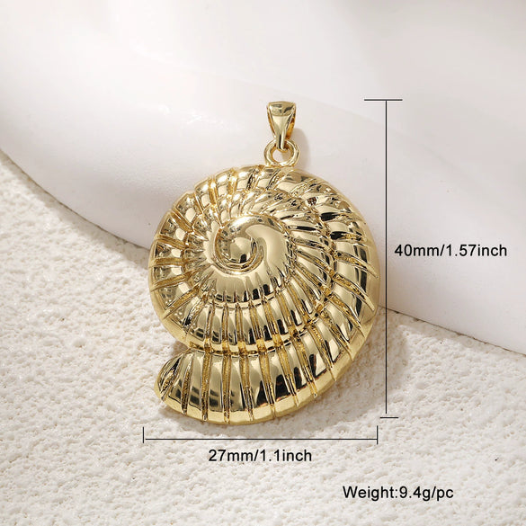 Shell Starfish Conch Animal Style Copper Jewelry Accessories Electroplated Bracelet Necklace Keychain Pendant