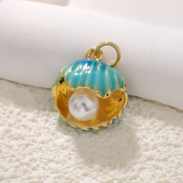 Shell Starfish Conch Animal Style Copper Jewelry Accessories Electroplated Bracelet Necklace Keychain Pendant
