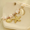 Shell Starfish Geometric Fashion Stainless Steel Necklace With Electroplating