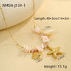 Shell Starfish Geometric Fashion Stainless Steel Necklace With Electroplating