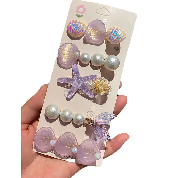 Shell Starfish Handmade Women's Summer Side Clip Hair Accessory Minimalist Style
