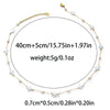 Shell String Beads Stainless Steel Chain Jewelry Set With Geometric Style And Electroplating Process