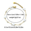 Shell String Beads Stainless Steel Chain Jewelry Set With Geometric Style And Electroplating Process