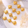 Shell Tassel Earrings 316L Stainless Steel Gold Plated Geometric Retro Design