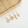 Shell Zircon Inlaid Disc Tigershaped Pendant Necklace Copper Electroplated Mixed Gemstone Setting For Women