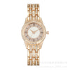 Shellfaced Diamondencrusted Women's Quartz Casual Watch With Alloy Case And Strap Round Dial