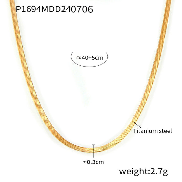Shellfish Pendant Clavicle Necklace Titanium Steel Electroplated 18K Gold Geometric Light Luxury Women's Jewelry