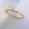 Shiny Circle Titanium Steel Inlay Rhinestones Bangle