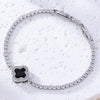 Shiny Women's Zircon Bracelet With Various Color Zircons Leaves And Geometric Patterns Sweet Style High End Design Sense Exquisite