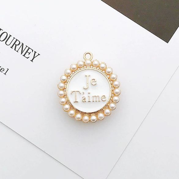 Shoe Accessories Alloy Bear Rhinestone Pearl Hanging Chain With Plants And Flowers Style Electroplating