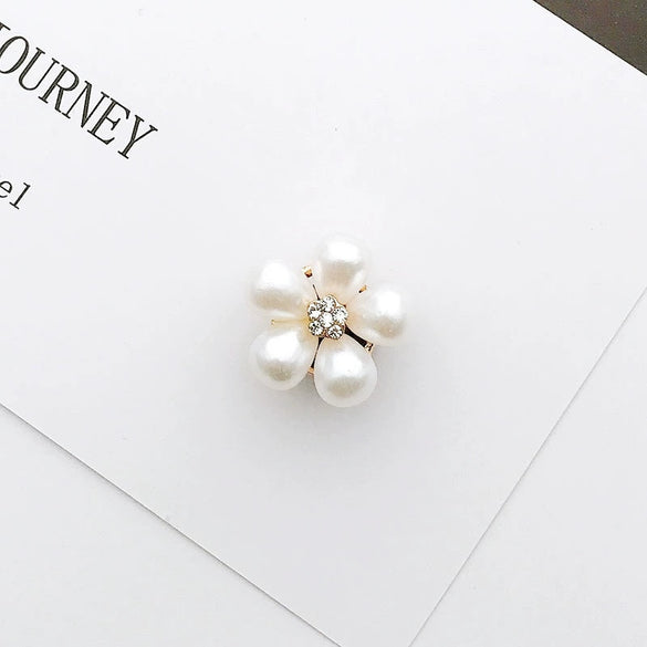 Shoe Accessories Alloy Bear Rhinestone Pearl Hanging Chain With Plants And Flowers Style Electroplating