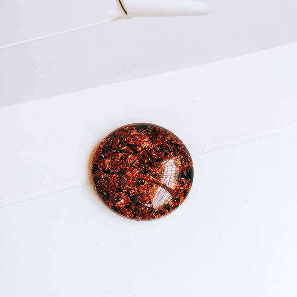 Shoe And Mobile Phone Case Accessories Acrylic Plastic Resin Round Irregular Gold Foil Glitter Dripping Oil Style
