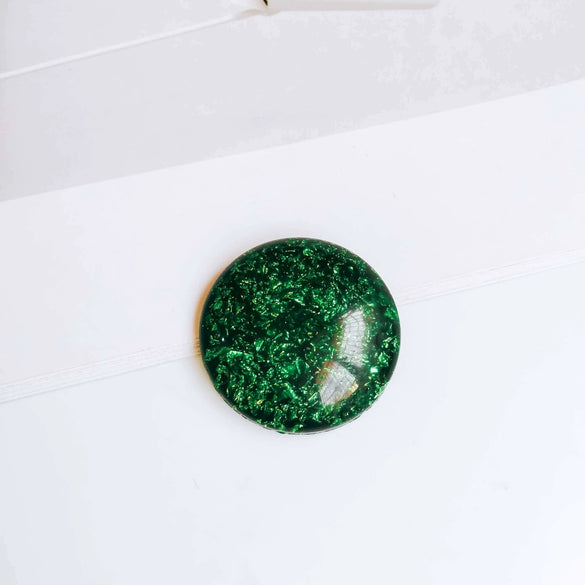 Shoe And Mobile Phone Case Accessories Acrylic Plastic Resin Round Irregular Gold Foil Glitter Dripping Oil Style