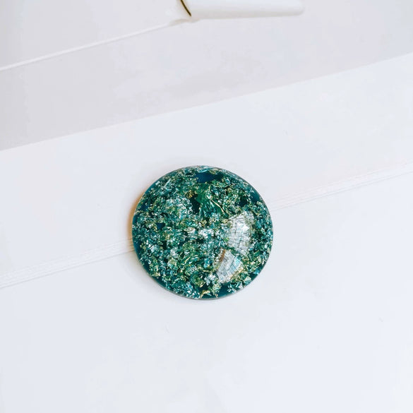 Shoe And Mobile Phone Case Accessories Acrylic Plastic Resin Round Irregular Gold Foil Glitter Dripping Oil Style