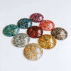 Shoe And Mobile Phone Case Accessories Acrylic Plastic Resin Round Irregular Gold Foil Glitter Dripping Oil Style