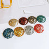 Shoe And Mobile Phone Case Accessories Acrylic Plastic Resin Round Irregular Gold Foil Glitter Dripping Oil Style