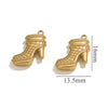 Shoes Shaped Stainless Steel Jewelry Accessories For Diy Bracelet Necklace Bag Hanging With Electroplating