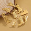 Shoes Shaped Stainless Steel Jewelry Accessories For Diy Bracelet Necklace Bag Hanging With Electroplating