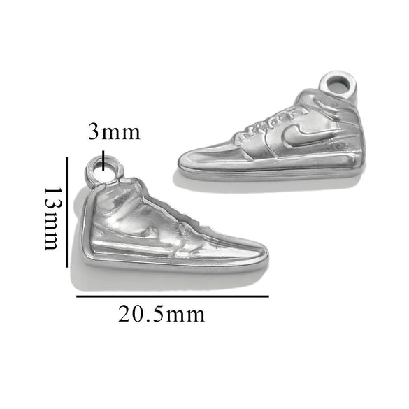 Shoes Shaped Stainless Steel Jewelry Accessories For Diy Bracelet Necklace Bag Hanging With Electroplating