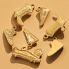 Shoes Shaped Stainless Steel Jewelry Accessories For Diy Bracelet Necklace Bag Hanging With Electroplating