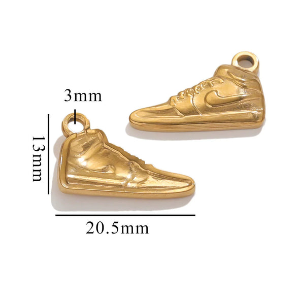 Shoes Shaped Stainless Steel Jewelry Accessories For Diy Bracelet Necklace Bag Hanging With Electroplating