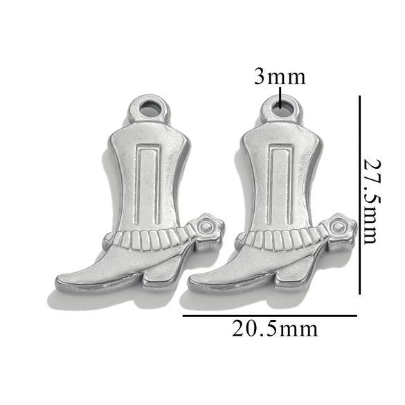 Shoes Shaped Stainless Steel Jewelry Accessories For Diy Bracelet Necklace Bag Hanging With Electroplating