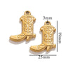 Shoes Shaped Stainless Steel Jewelry Accessories For Diy Bracelet Necklace Bag Hanging With Electroplating