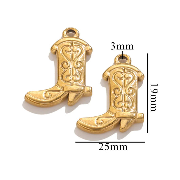 Shoes Shaped Stainless Steel Jewelry Accessories For Diy Bracelet Necklace Bag Hanging With Electroplating