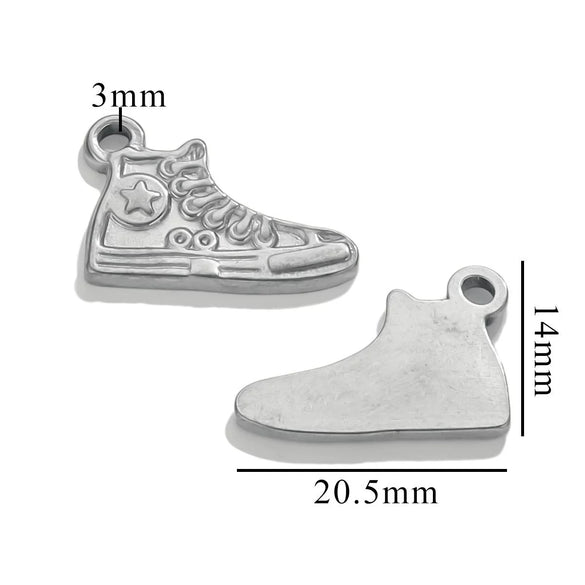 Shoes Shaped Stainless Steel Jewelry Accessories For Diy Bracelet Necklace Bag Hanging With Electroplating