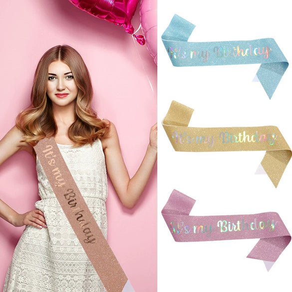 Shoulder Strap Belt Party Decoration Glitter Cloth Bronzing