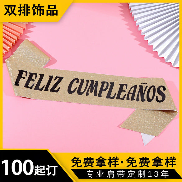 Shoulder Strap Glitter Cloth Gilding Semimanual And Semimechanical