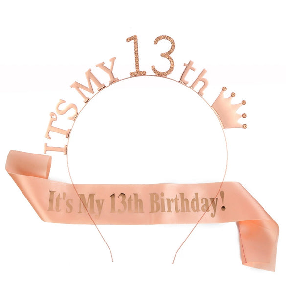 Shoulder Strap Hair Band Set And Birthday Crown Metal Semimanual Semimechanical