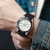 Silicone Alloy Men's Sports Quartz Watch With Round Dial And Onion Crown