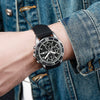 Silicone Alloy Men's Sports Quartz Watch With Round Dial And Onion Crown