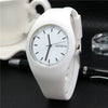 Silicone Alloy Ordinary Glass Mirror Round Dial Quartz Ultrathin Leisure Watch For Men And Women