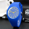 Silicone Alloy Ordinary Glass Mirror Round Dial Quartz Ultrathin Leisure Watch For Men And Women