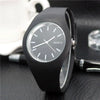 Silicone Alloy Watch Round Dial Leisure Style For Men And Women