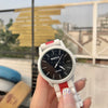 Silicone Band Watch Alloy Case Round Dial Casual Style