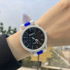 Silicone Band Watch Alloy Case Round Dial Casual Style