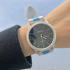 Silicone Band Watch Alloy Case Round Dial Casual Style