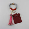 Silicone Bead Tassel Bracelet And Card Holder