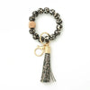 Silicone Bracelet With Leopard Print And Round Bead Design For Women